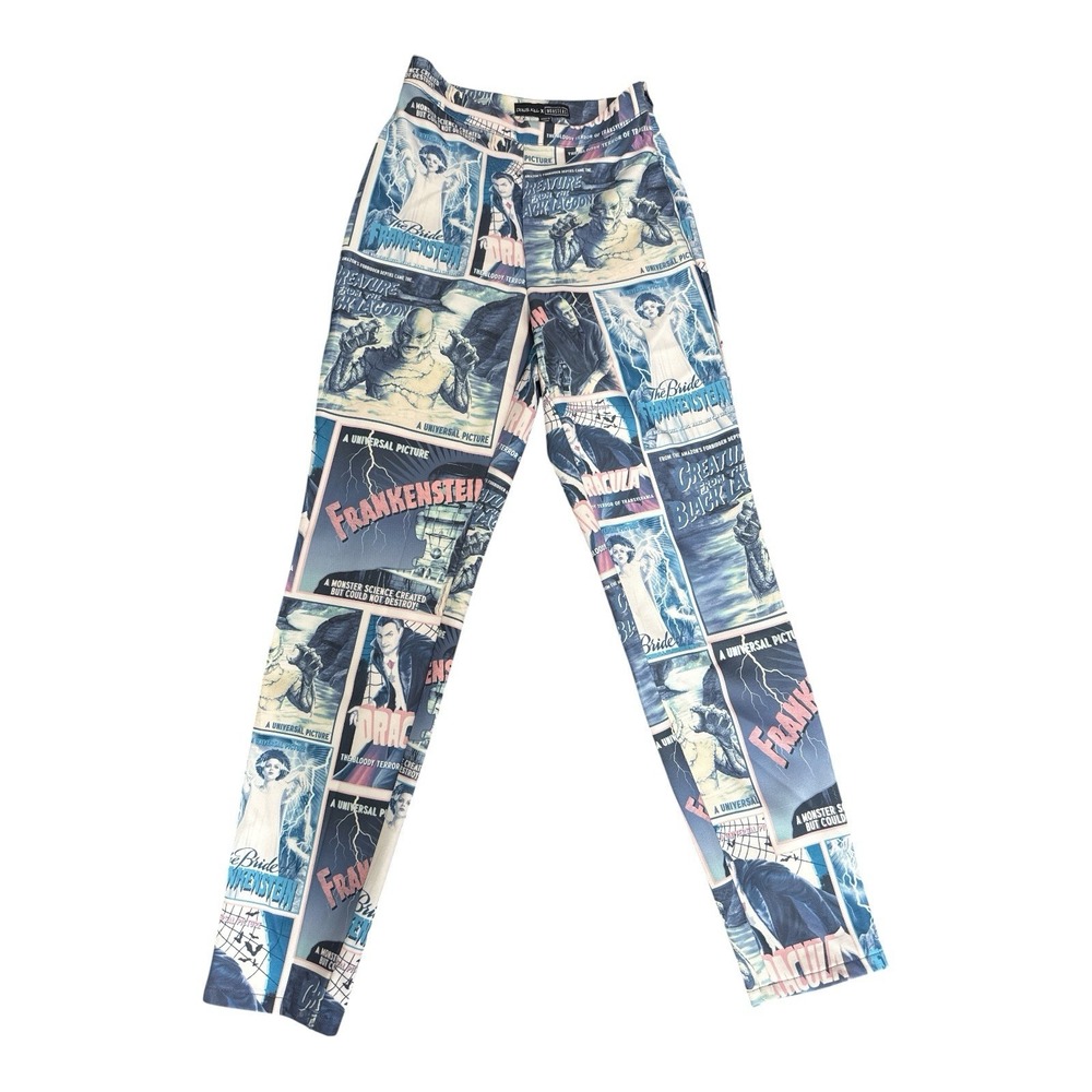 Dolls Kill x Universal Monsters Collage Pants XXS Frankenstein Dracula Retro